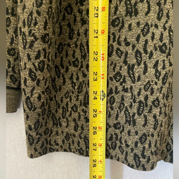 Soft Works Petite cheetah  Cardigan Sz L - Picture 7 of 7